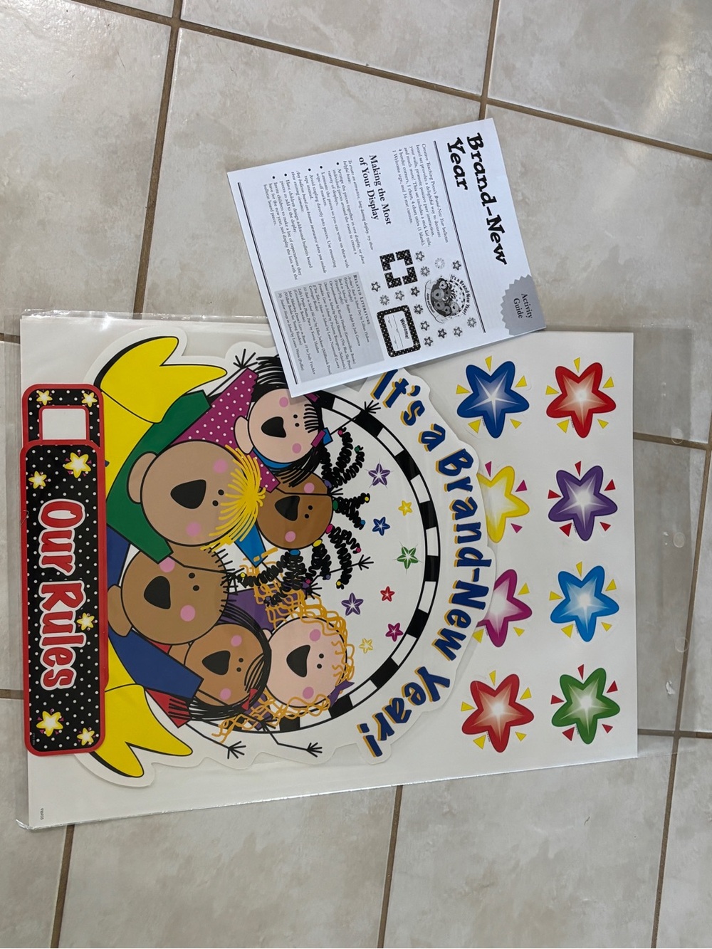School Bulletin Board Set - "Our Rules" & "Brand-New Year"